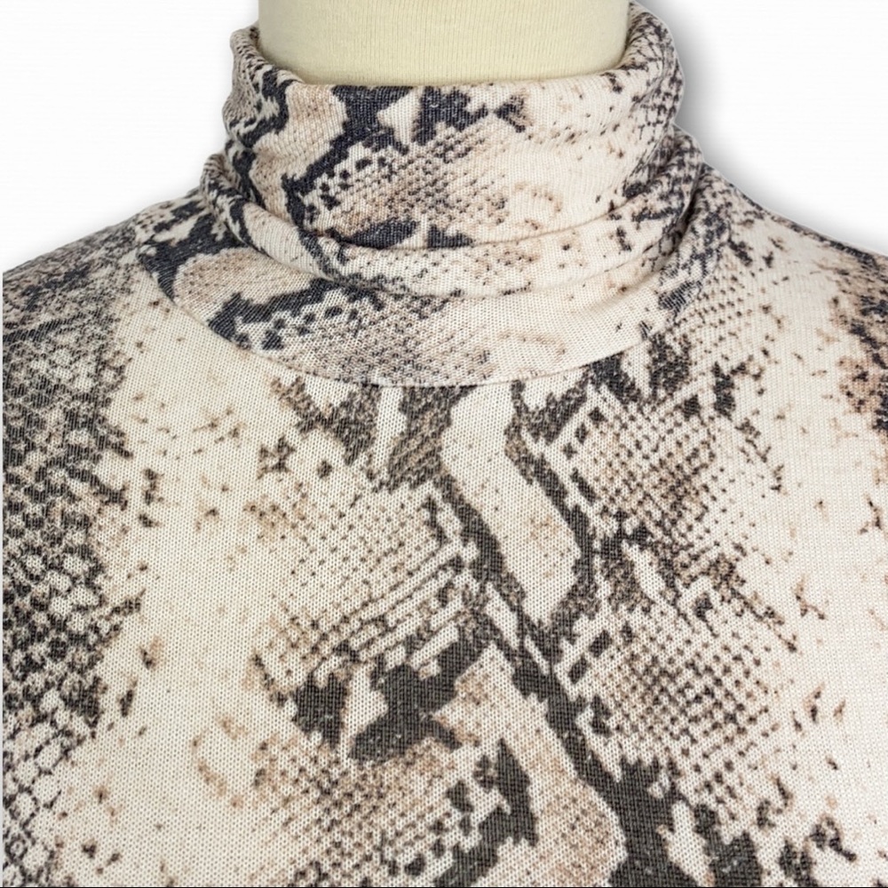 GENERATION LOVE SnakeSkin Mock Neck Bodycon Maxi - Picture 5 of 14